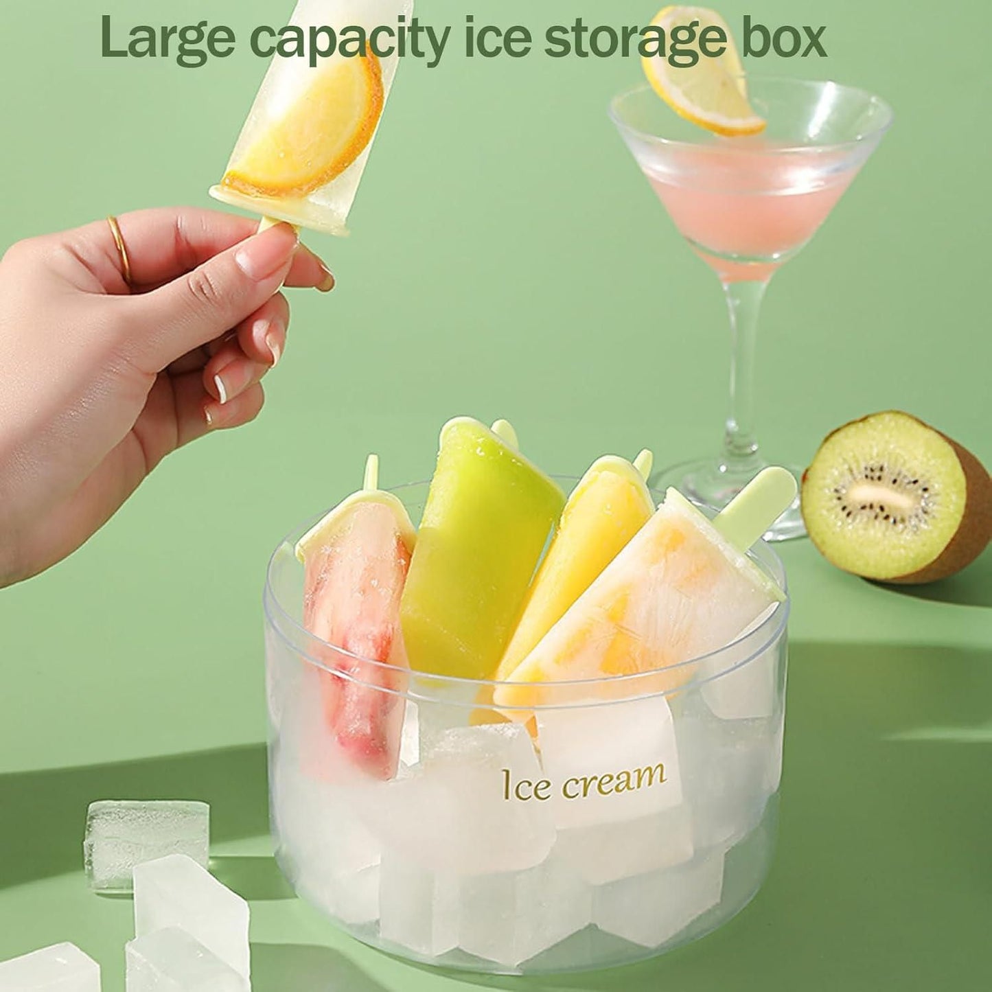 (Pack of 2) Reusable DIY 8 Pieces Ice Pop Mould