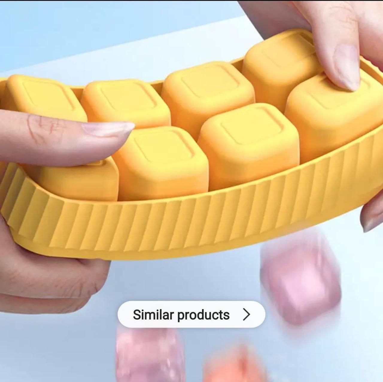 (Pack of 4) Mini Silicone Ice Cube Tray with Lid