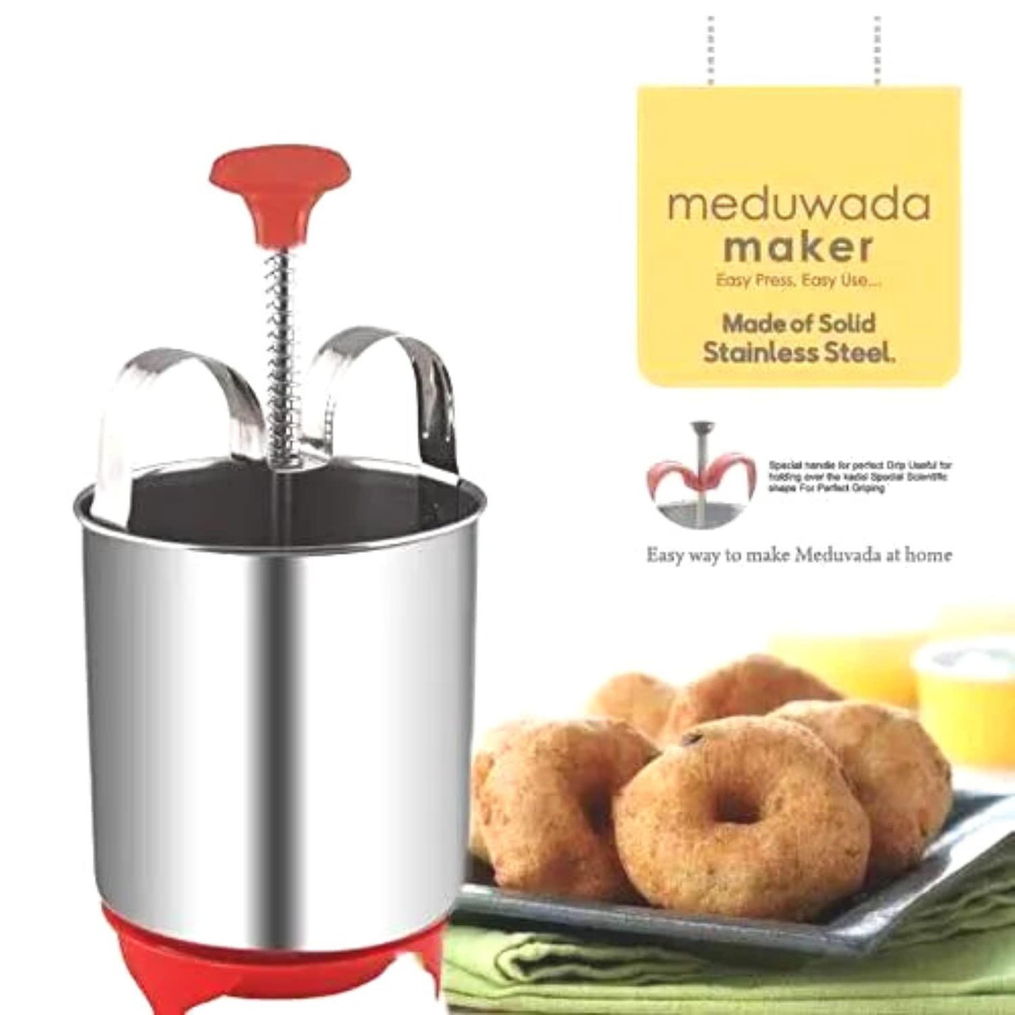 (Pack of 3) Stainless Steel Medu Vada Maker With Stand