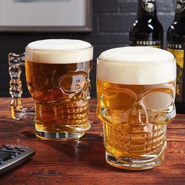 (Pack of 2) Skull Beer Glass