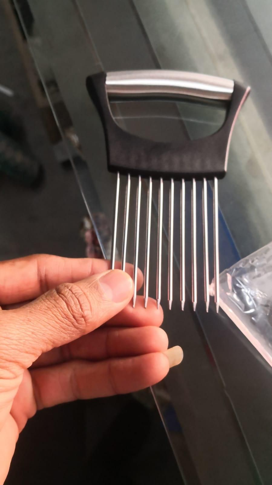 (Pack of 2) Stainless Steel Cutting Kitchen Slicer Holder