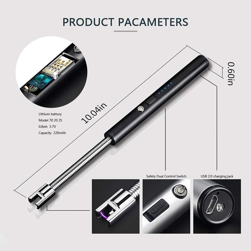 (Pack of 2) USB Plasma Rechargeable Electric Lighter for Kitchen
