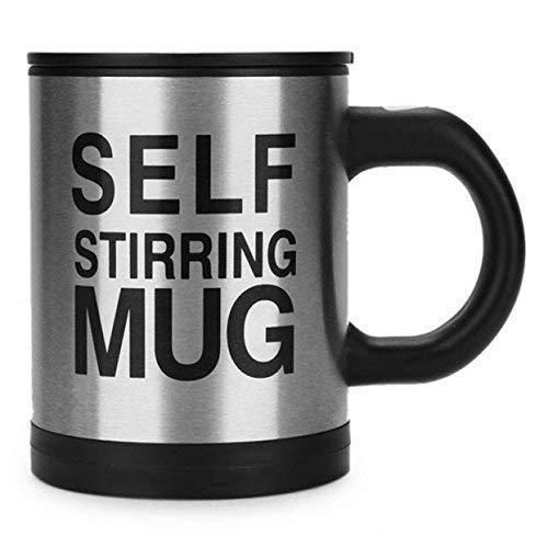 (Pack of 2) Stainless Steel 400 mL Self Stirring Mug, For Home