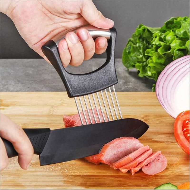 (Pack of 2) Stainless Steel Cutting Kitchen Slicer Holder