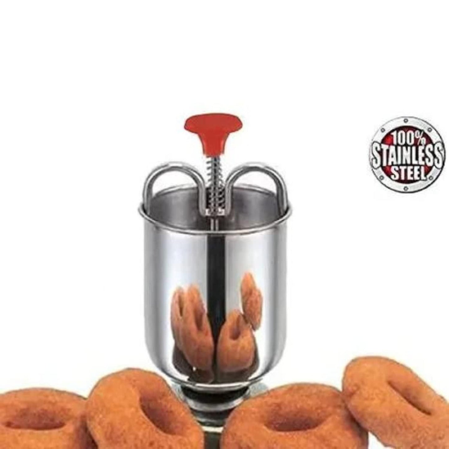 (Pack of 3) Stainless Steel Medu Vada Maker With Stand