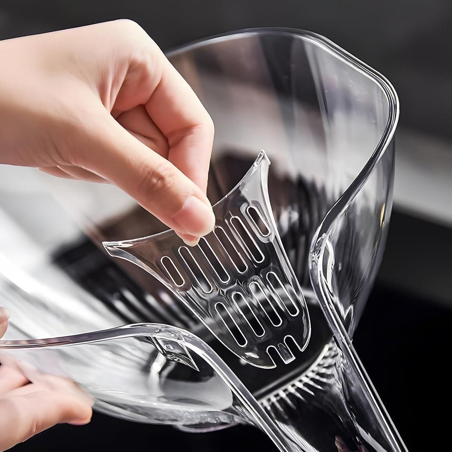 (Pack of 2) Multi-functional Drain Basket for food, Strainer Basket Funnel with Spout ,Kitchen sink food catcher
