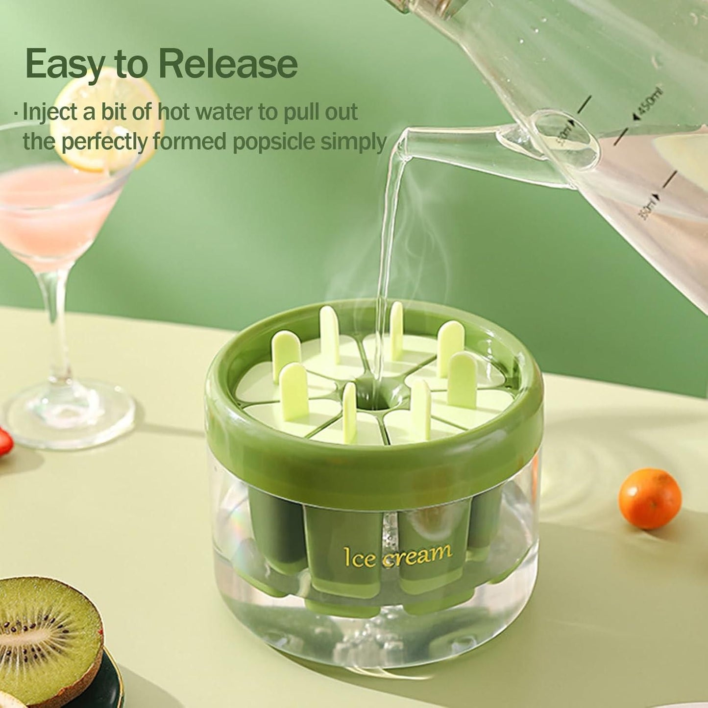 (Pack of 2) Reusable DIY 8 Pieces Ice Pop Mould