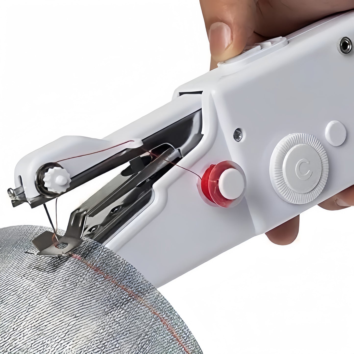 Handy Stitch Portable & Cordless Mini Sewing Machine – Stapler Style, Lightweight & Easy to Use for Quick Repairs and DIY Projects