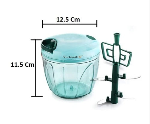 Quick Vegetable Chopper 900 ml, 5 Blade, 2 in 1 with Beater (2 pcs)