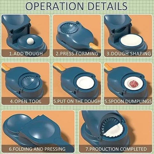 2 in 1 Dumpling Maker Ghughra Momos Maker Machine, Skin Press Mould for Gujiya Ghughra Mould Machine (2 pcs)