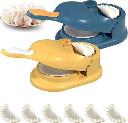 (Pack of 2) 2 in 1 Dumpling Maker Ghughra Momos Maker Machine, Skin Press Mould for Gujiya Ghughra Mould Machine