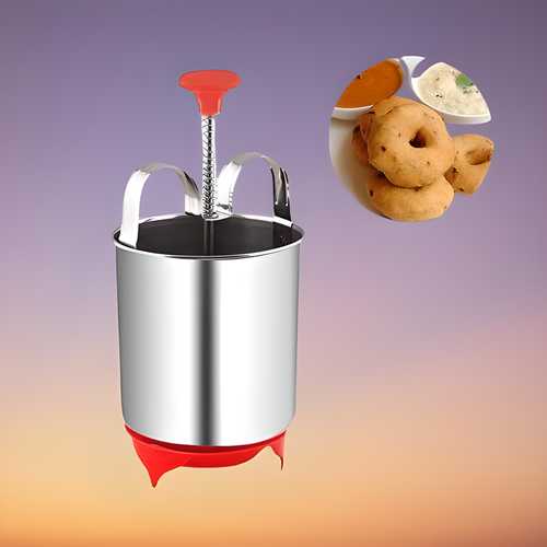 (Pack of 3) Stainless Steel Medu Vada Maker With Stand