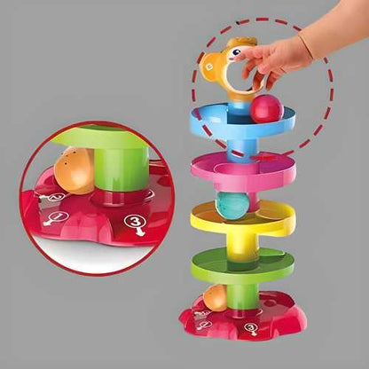 5 Layer Ball Drop and Roll Swirling Tower for Baby
