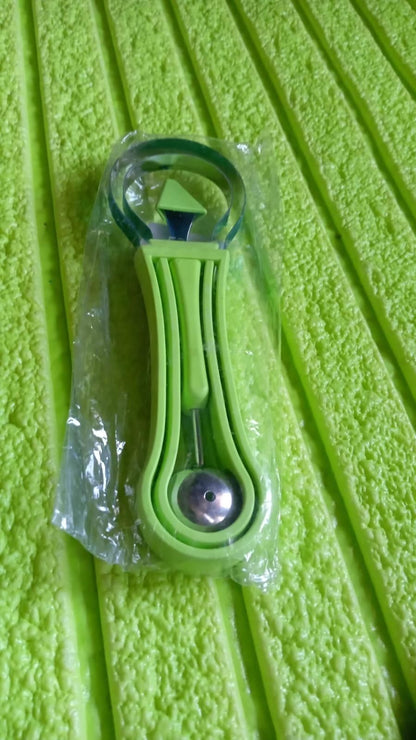 (Pack of 2) Professional 4 in 1 Watermelon Cutter Stainless Steel