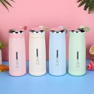 Stylish Nice Water Bottle For School / Collage / Office ( Multicolour , 400 ML , Pack Of 4)