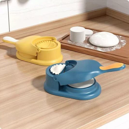 (Pack of 2) 2 in 1 Dumpling Maker Ghughra Momos Maker Machine, Skin Press Mould for Gujiya Ghughra Mould Machine