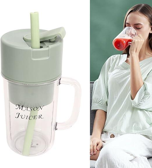 Fresh Fruit Juicer Blender for Smoothie Drinks, Water Juicer With Lid and Straw, Portable Handheld Electric Hand Milk Mini Personal Wireless 350ml