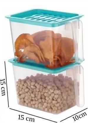 Plastic Fridge Storage Container With Handle Set of 6 Pieces, Capacity: 1000ML