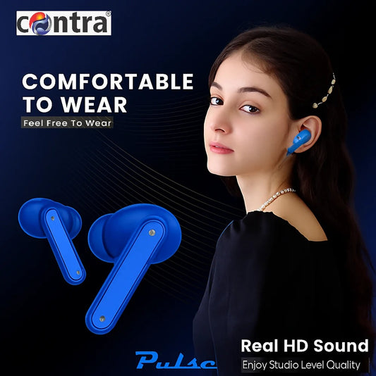 Contra BT166 Pulse Blue Bluetooth Earbuds