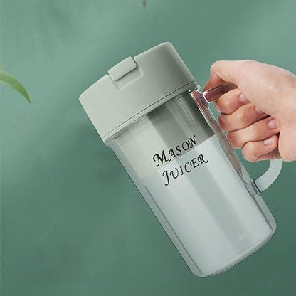 Fresh Fruit Juicer Blender for Smoothie Drinks, Water Juicer With Lid and Straw, Portable Handheld Electric Hand Milk Mini Personal Wireless 350ml