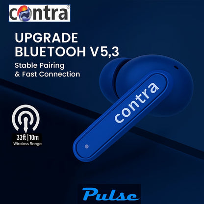 Contra BT166 Pulse Blue Bluetooth Earbuds