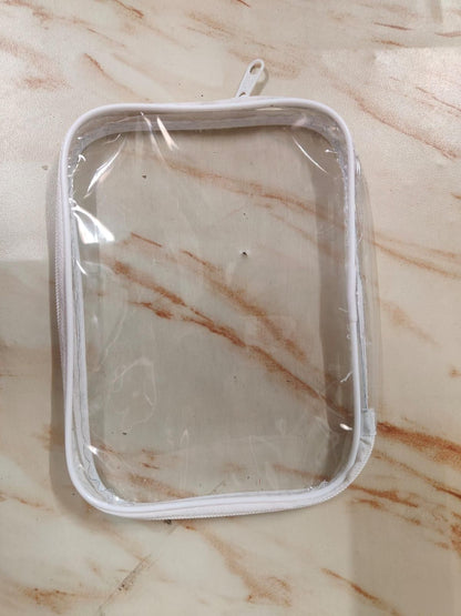 6 Pcs Clear Hard Zipper Pouches for Multipurpose Use