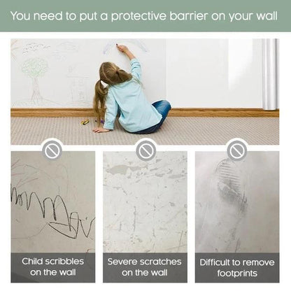 (Pack of 2 ) Self- Adhesive Transparent Electrostatic Wall Protection Film