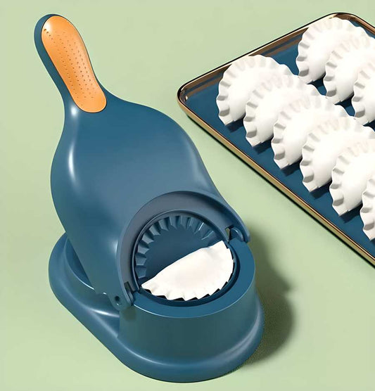 (Pack of 2) 2 in 1 Dumpling Maker Ghughra Momos Maker Machine, Skin Press Mould for Gujiya Ghughra Mould Machine