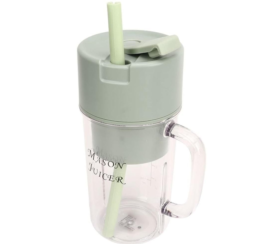 Fresh Fruit Juicer Blender for Smoothie Drinks, Water Juicer With Lid and Straw, Portable Handheld Electric Hand Milk Mini Personal Wireless 350ml