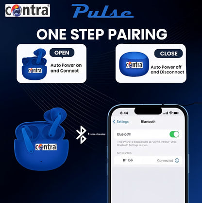 Contra BT166 Pulse Blue Bluetooth Earbuds