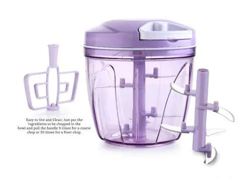 Quick Vegetable Chopper 900 ml, 5 Blade, 2 in 1 with Beater (2 pcs)