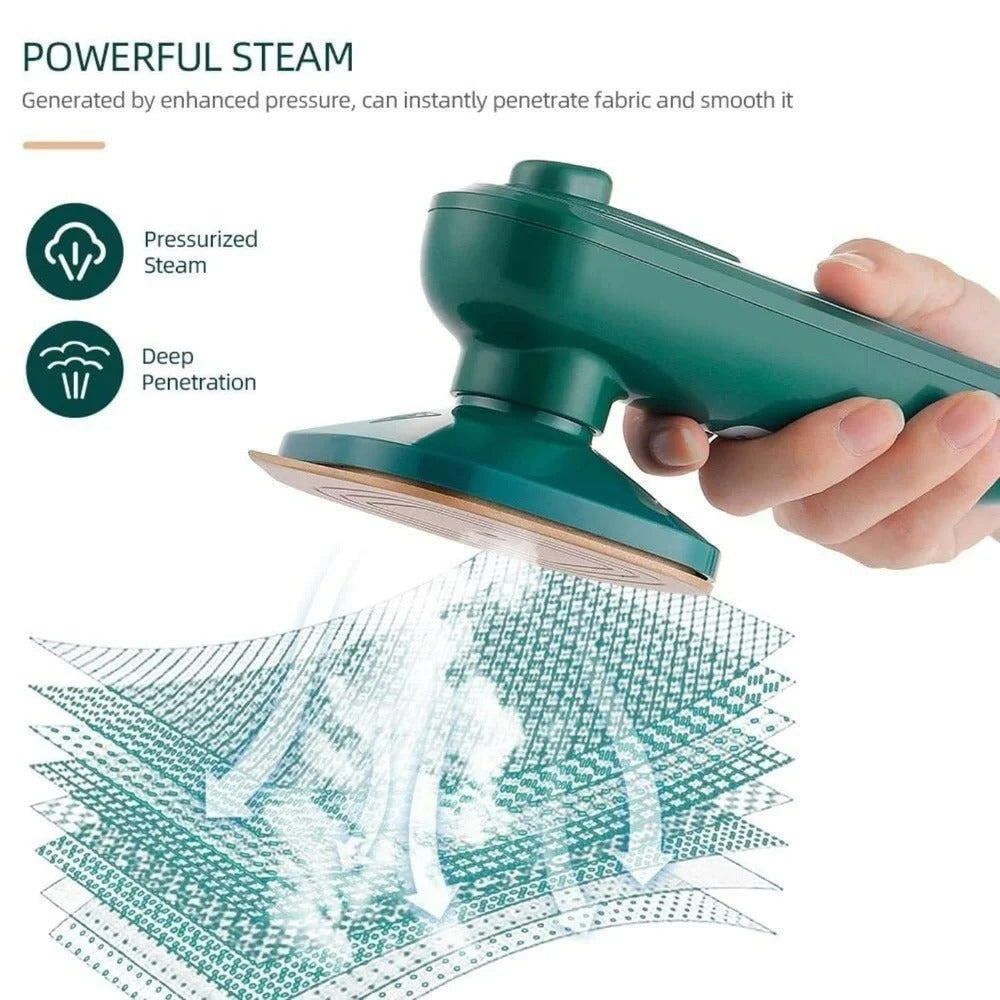 120 Watts Portable Mini Steam Iron 600W | Travel Friendly Handheld Garment Steamer for Clothes