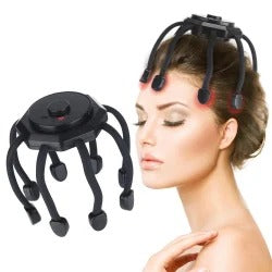 Smart Octopus Electronic Electric Head Scalp Massager | Multi-Node Cordless Stress Relief Vibration Relaxer